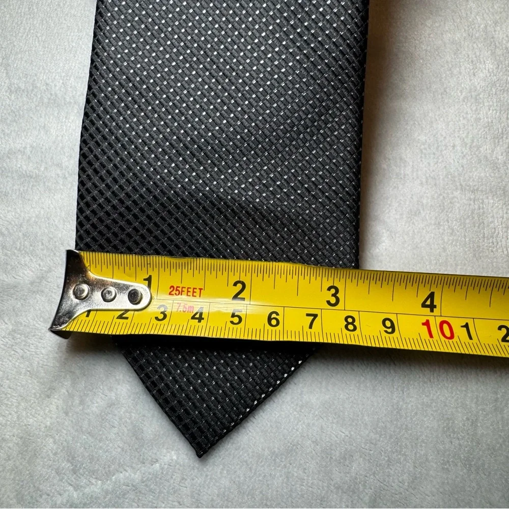 GEOFFREY BEENE Men's‎ Tie Black Geometric Classic Dress Work Polyester Nylon